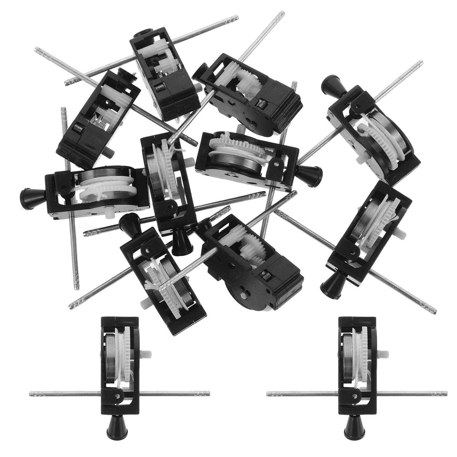 SUPVOX 20Pcs Pull-String Gear: Mechanism Wind up Toy Movement for Toy Car Airplane Diy Repair Clockwork Mechanism Accessories Plastic Compact Movement