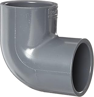 Spears 806 Series PVC Pipe Fitting, 90 Degree Elbow, Schedule 80, 2" Socket