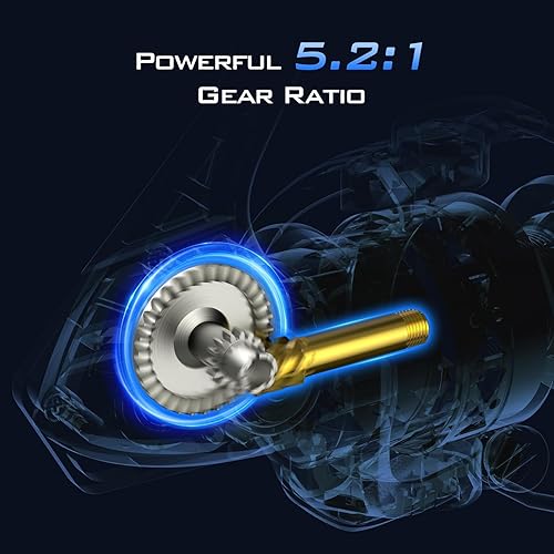 Miniatura 5 de KastKing Centron & Centron Lite Carretes Giratorios, Tamaño 500 es Perfecto para Pesca en Hielo, Hasta 17.5 lbs de Arrastre Máximo, Relación