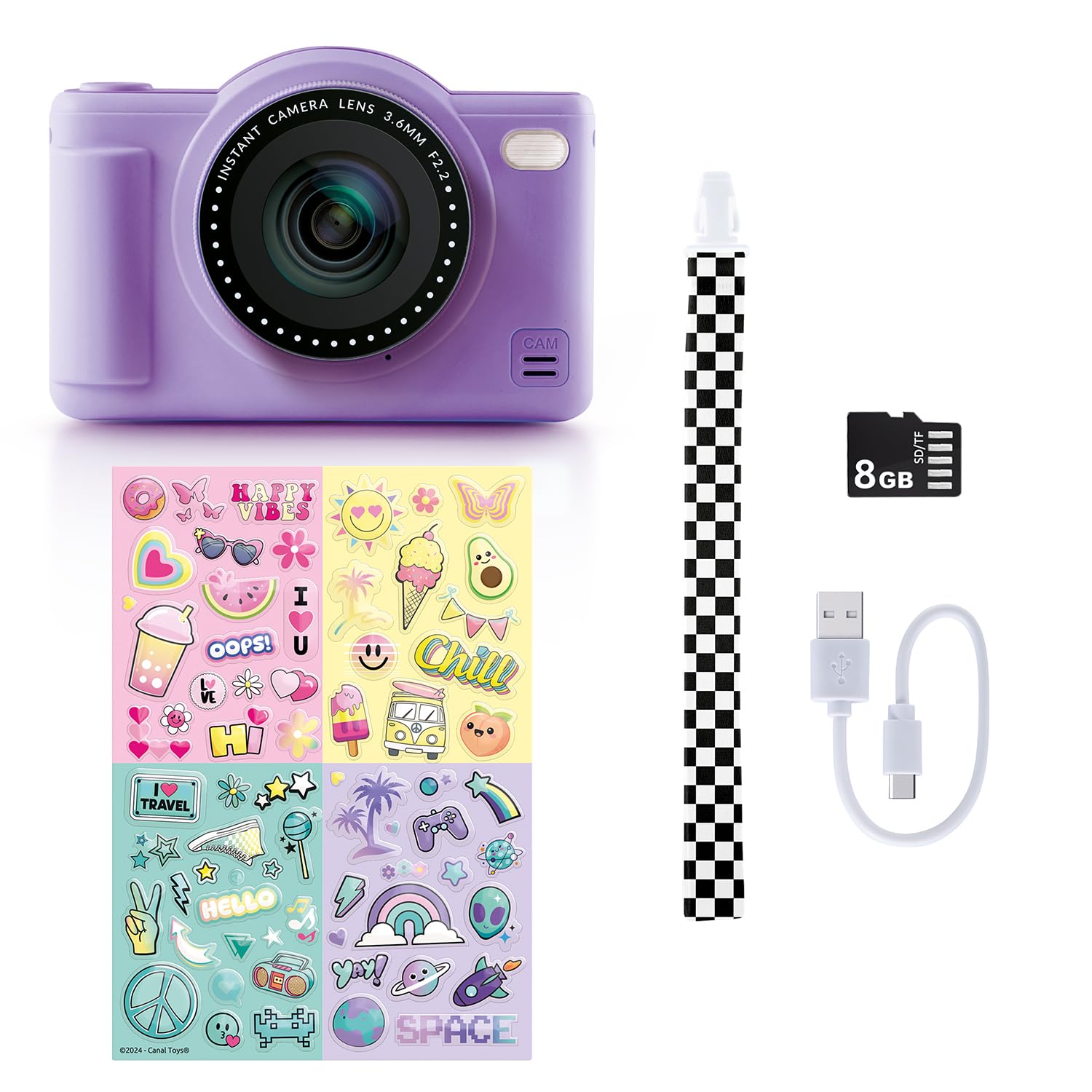 Canal Toys - Photo Creator - Appareil Photo Pop Numérique Violet pour Enfants De 8 Ans Et Plus - Selfie Et Caméra Vidéo avec Filtres Amusants - Idée Cadeau Tendance À Emporter Partout - CLK 041