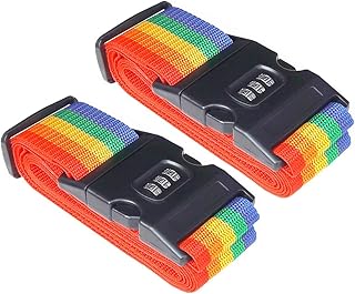 personalised rainbow luggage straps