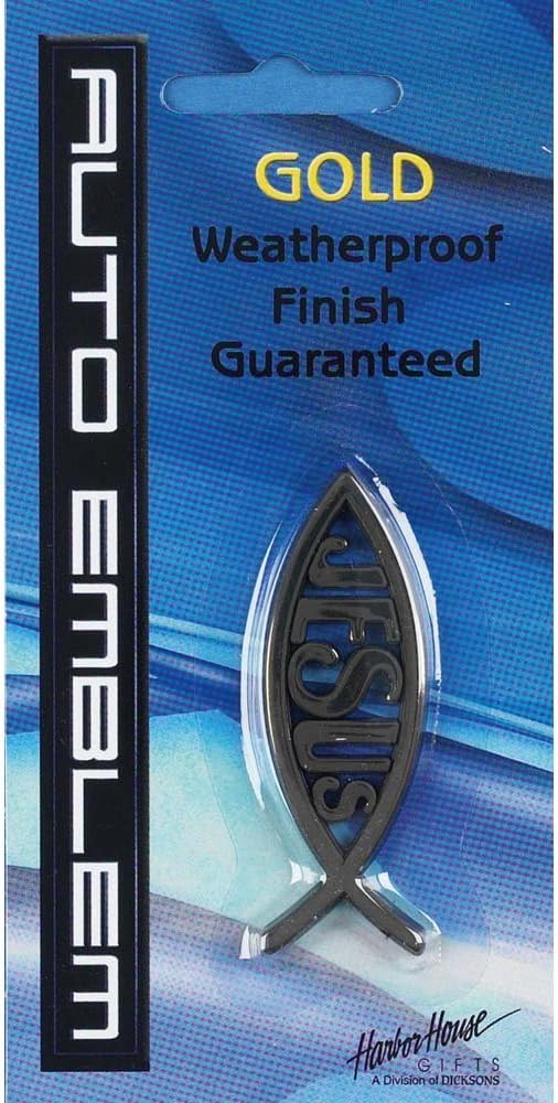Amazon.com: Small Gold Christian Jesus Fish Auto Emblem : Automotive