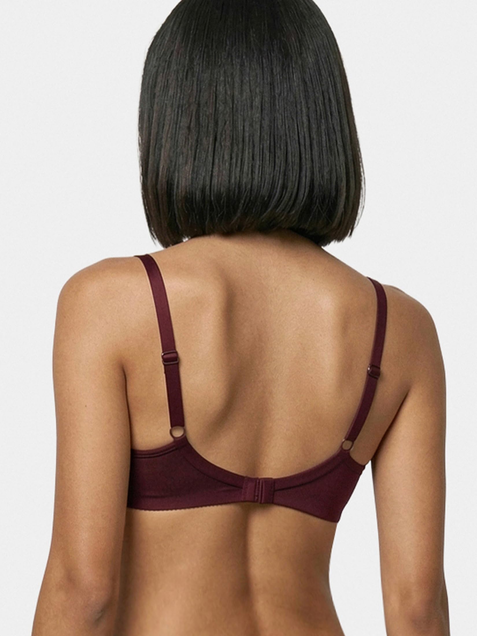 Enamor A042 Side Support Shaper Stretch Cotton Everyday Bra - Non-Padded, Wire-Free & High Coverage Purple