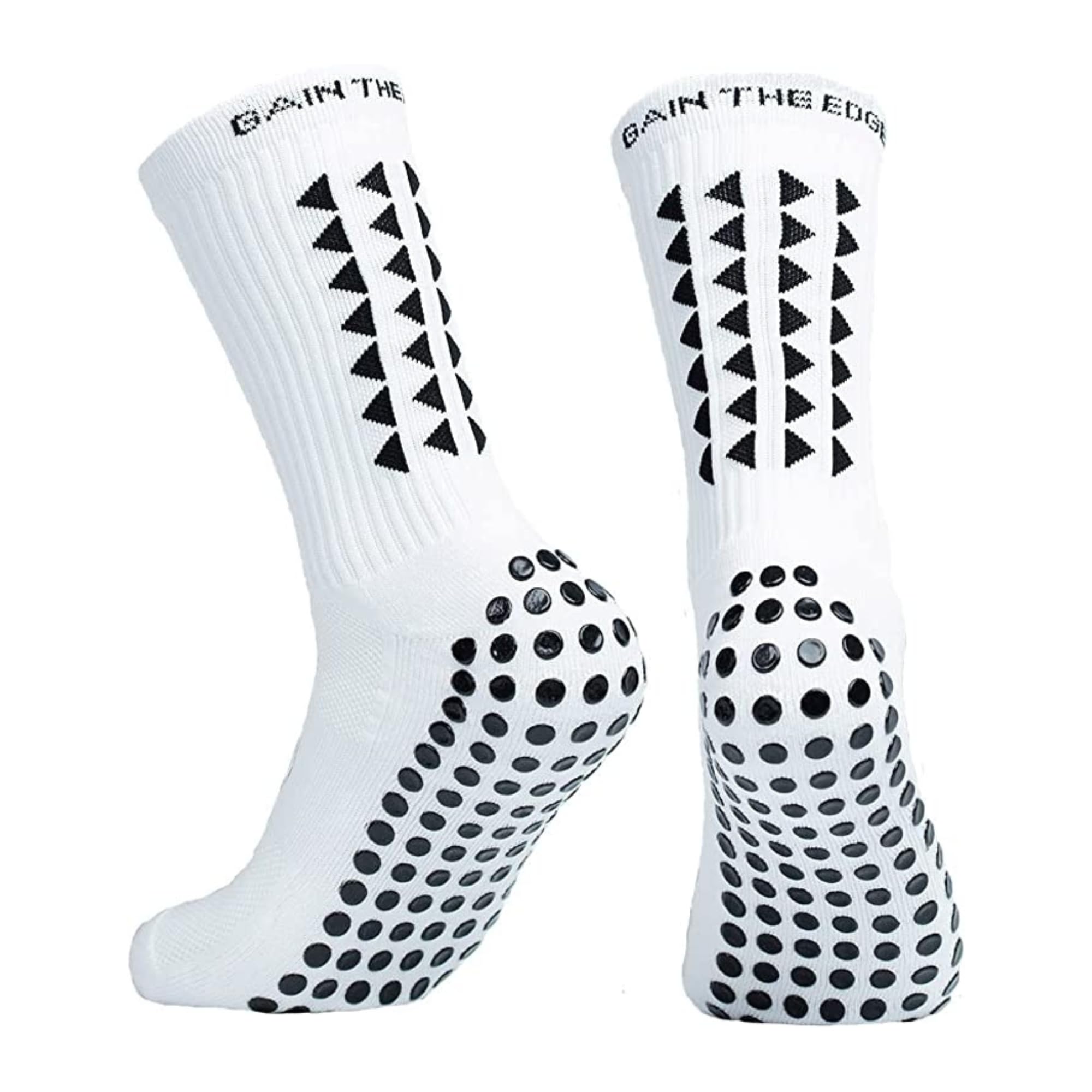 Gain The Edge Football Grip Socks 3.0-2pc and 4pc Set - Non Slip Football Socks - Updated Model