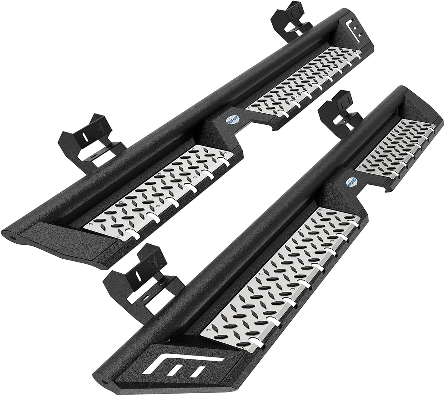 Hooke Road F150 Step Bars Running Boards for 2009-2014 Ford F-150 SuperCrew | Drop Down Side Step with Non-Slip Stainless Steel Pads | Off-Road Rocker Guard & Nerf Bars