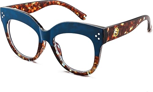 Miniatura 8 de FEISEDY Lentes de bloqueo de luz azul de gran tamaño, vintage, gruesos, para mujer, marco de plástico, hipster, fiesta, B0026