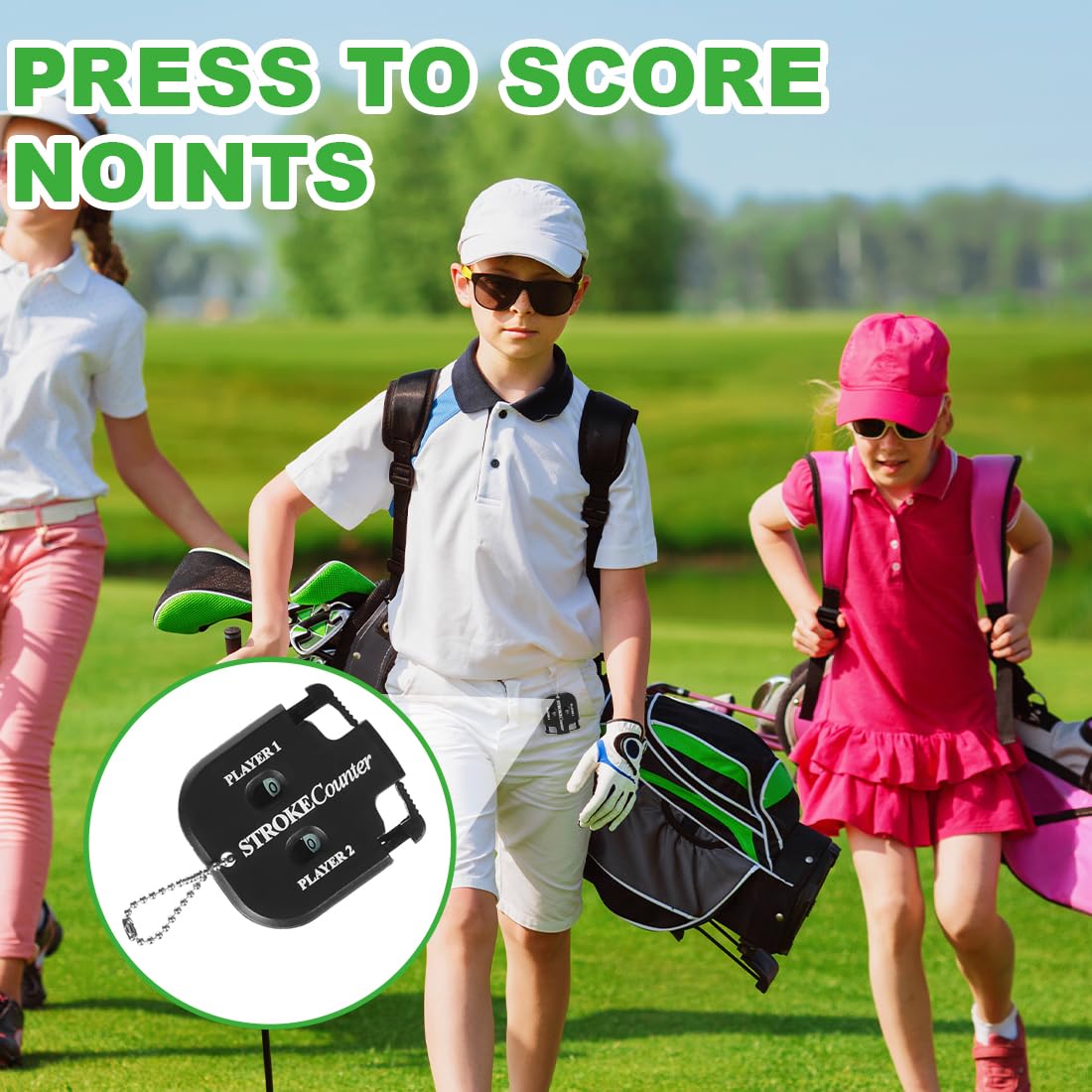 Contapersone Golf Portachiavi Conta Colpi Manuale 2 Pcs