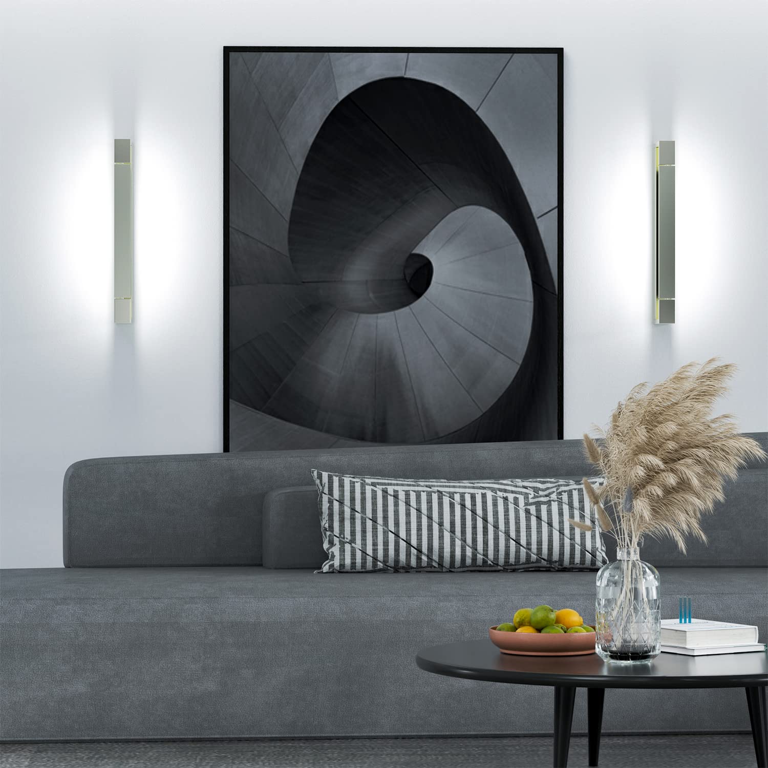 Lampe de miroir LED salle de bain 61 cm 24 W 5000 K IP44 étanche rotative 360°
