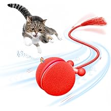 Cheerble Interactive Cat Toy Ball, Smart Automatic Electric Cat Toys for Indoor Cats with 3 Speeds, Chirping Moving Motion Activated Teaser Rolling Ball Toy for Cats/Small Dog to Keep Them Busy