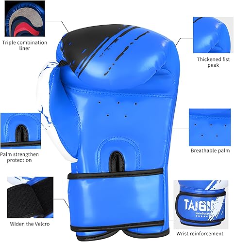 Miniatura 3 de Guantes de boxeo para niños, guantes de entrenamiento para saco de boxeo, MMA, UFC, Muay Thai, Karate, Kickboxing