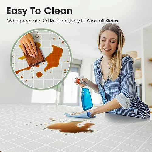 Miniatura 3 de Beautysaid Revestimientos de cajones y estantes para armarios de cocina, no adhesivos, antideslizantes, papel grueso, agarre fuerte, impermeables,