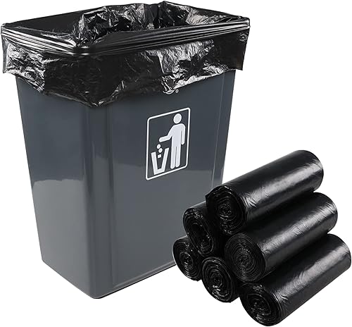 Bolsas de basura negras de 13 galones, bolsa de basura alta para cocina, 6 rollos, 150 bolsas