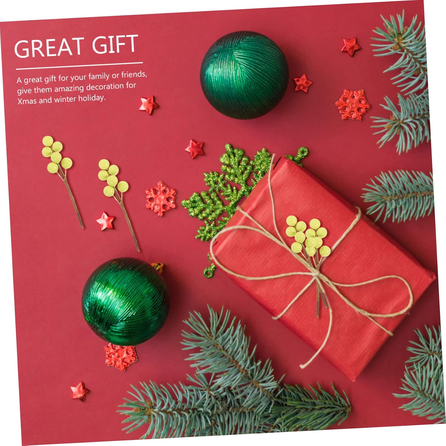 150個 人工ベリー christmas tree ｸﾘｽﾏｽﾂﾘｰ クリスマスツリーのフェイクベリー クリスマスの花の茎のピック