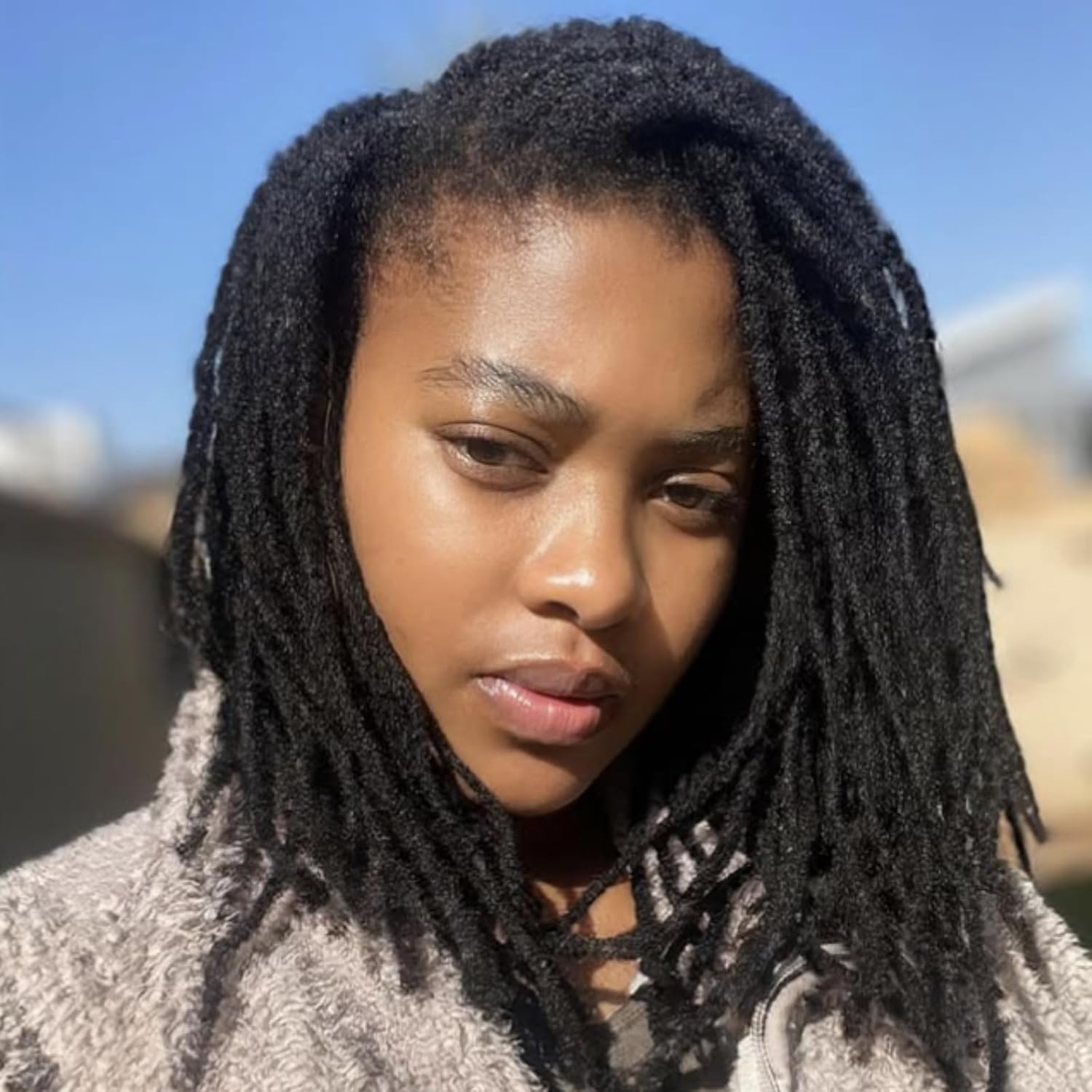 Afro Kinkys Bulk Human Hair for Dreadlock Extensions,Repair Locs, Twists and Braids, 8 Packs 240 Gram100% Human Hair Afro Kinky Bulk Can be Dyed and Bleached (Ginger, 8inch)