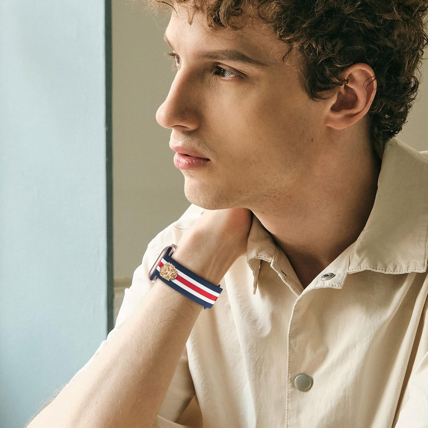 Designer Band with Charms Decor Compatible with Apple Watch Band 38mm 40mm 41mm 42mm 44mm 45mm 46mm 49mm Women Men, Stylish Silicone Sport Wristbands for iWatch Series 11 10 9 8 7 6 5 4 3 2 1 SE/3 Ultra 2/3 - Image 6