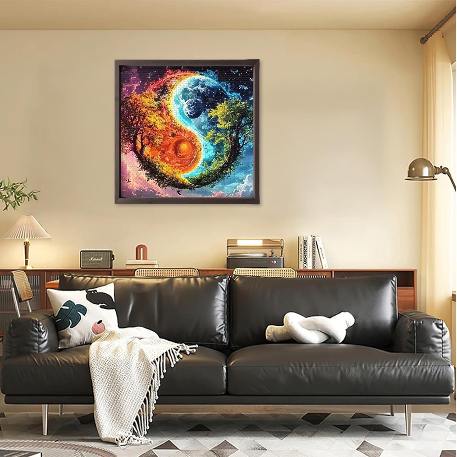 1024 Piece Yin Yang Tree Jigsaw Puzzle for Adults, Nature Earth Puzzles for Adults 1000 Pieces, Challenging Puzzle for Friends Family Activity Game Nights, Finished Size 19.7" x 19.7"