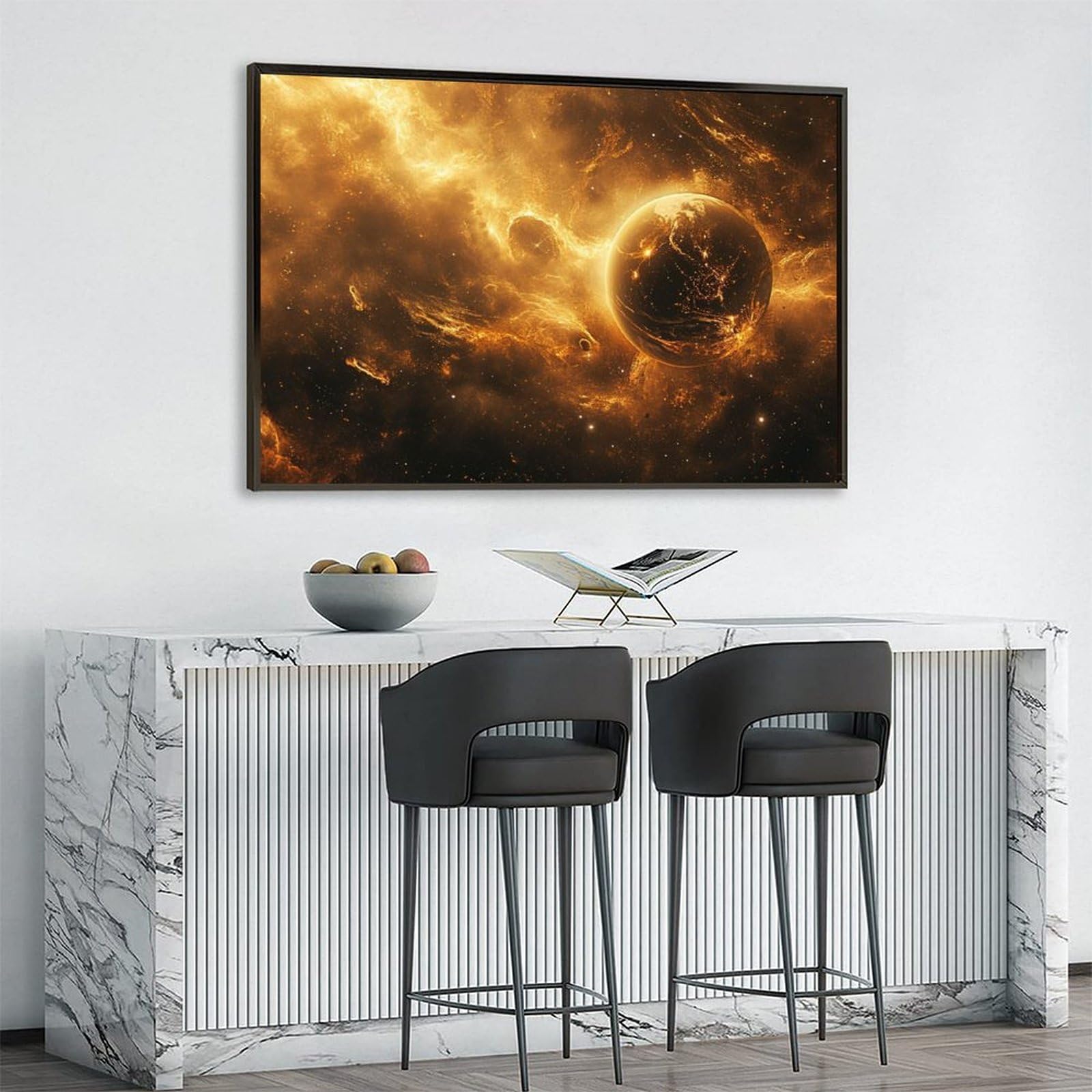 Amazon.co.jp: 絵画 宇宙全体で燃え上がる太陽フレアインテリア