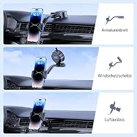 Miracase autós telefontartó 360° forgatható univerzális autó telefon tartó szellőzőrácsra - Suction cup and ventilation 6