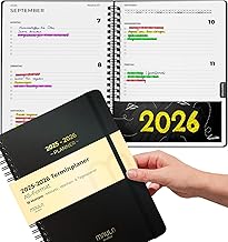 Terminplaner 2026 A4 – Minimalistischer Buchkalender Juli 2025 bis Dezember 2026 – Wochenplaner für Termine & Organisation – Jahreskalender 18 Monate – Praktischer Terminkalender Buch Kalender