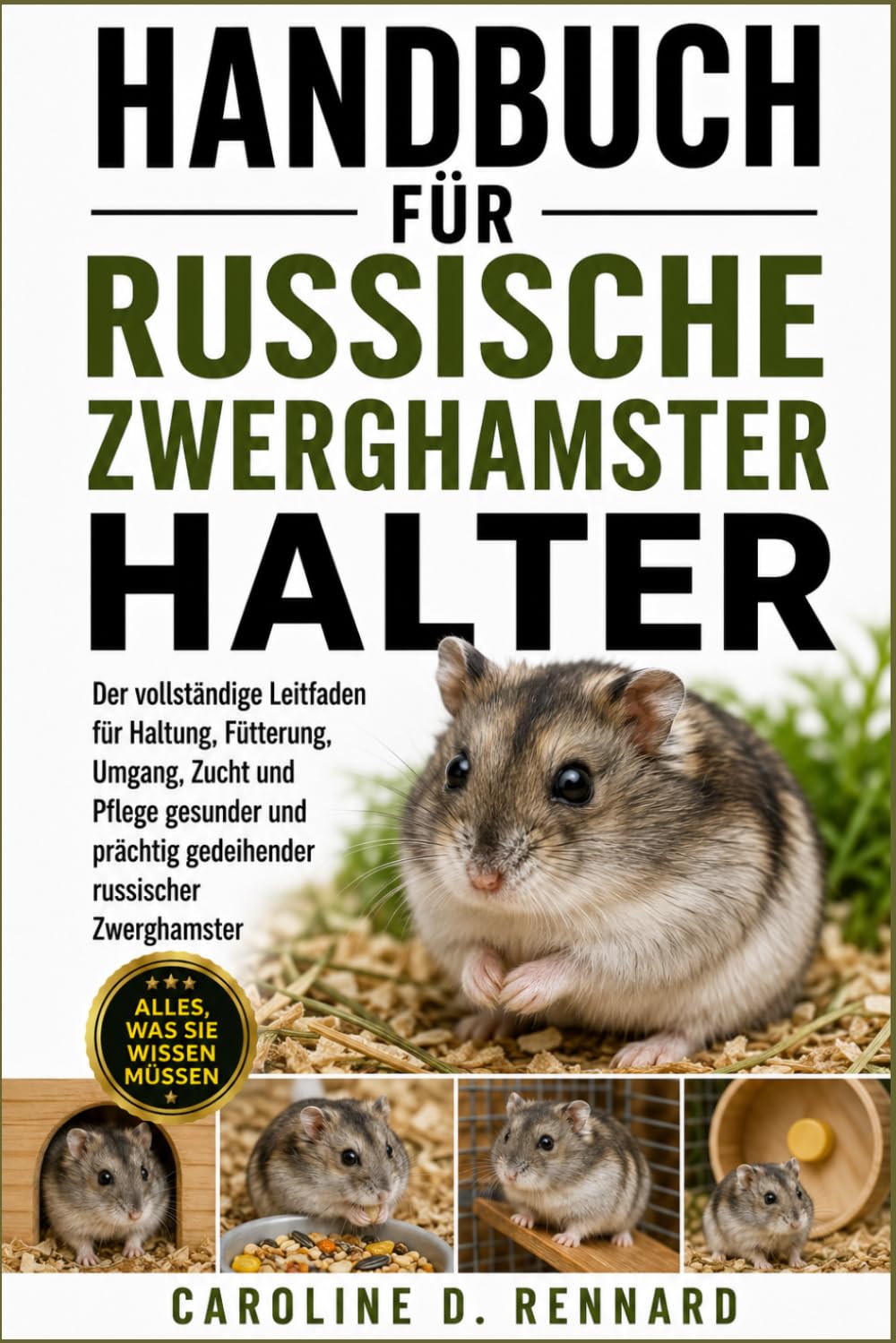 HANDBUCH FÜR RUSSISCHE ZWERGHAMSTERHALTER: Der vollständige Leitfaden für Haltung, Fütterung, Umgang, Zucht und Pflege gesunder und prächtig gedeihender russischer Zwerghamster