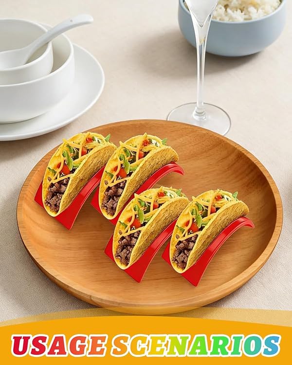 48 Pack Plastic Taco Holder Stands, Taco Holders for Hard or Soft Shells by KRLBZER - Used condition - Image 5