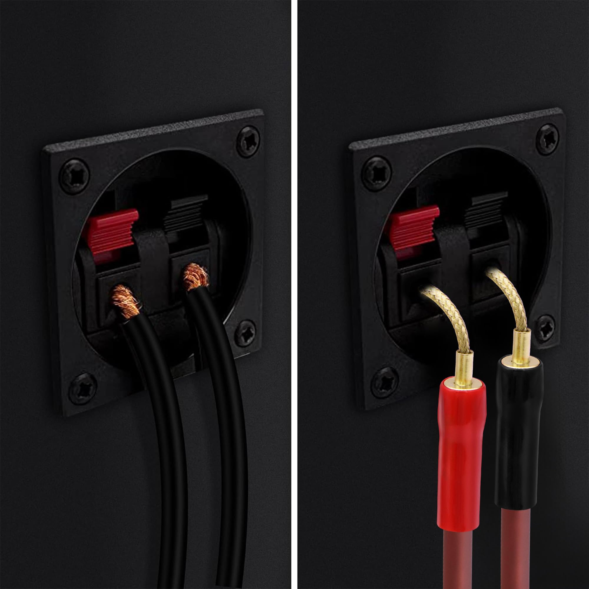 Cavo Per Altoparlante 14 AWG 2m Con Connettori A Banana Placcati Oro – HiFi OFC Per Amplificatori E Home Theater