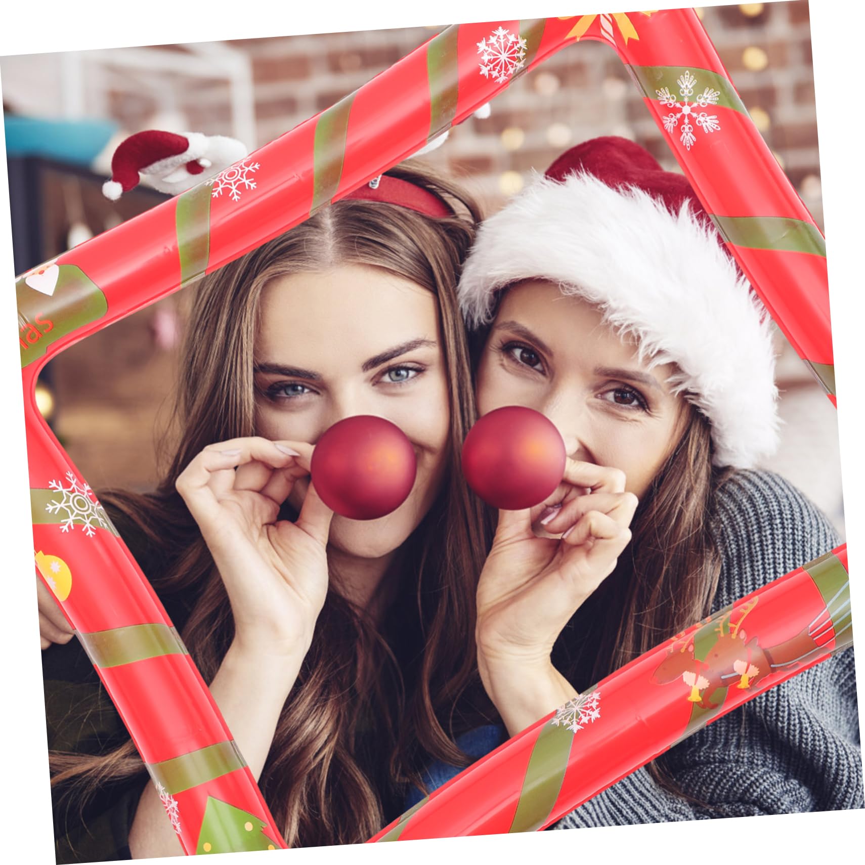 2stücke Aufblasbarer Pet-fotorahmen Für Weihnachtsfeiern Party-fotoautomaten-Requisiten Fotografie-zubehör Leicht Zu Lagern Transportieren