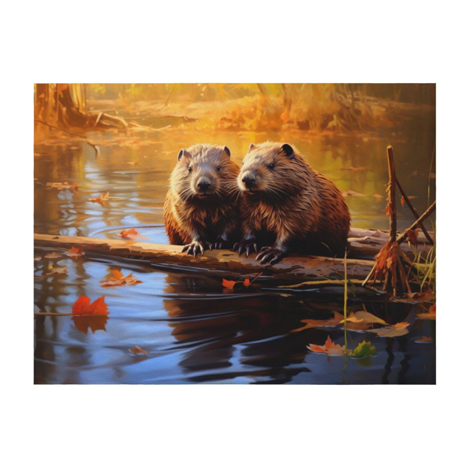 Couverture légère Beaver Working3 plaid doux canapé et lit toutes saisons