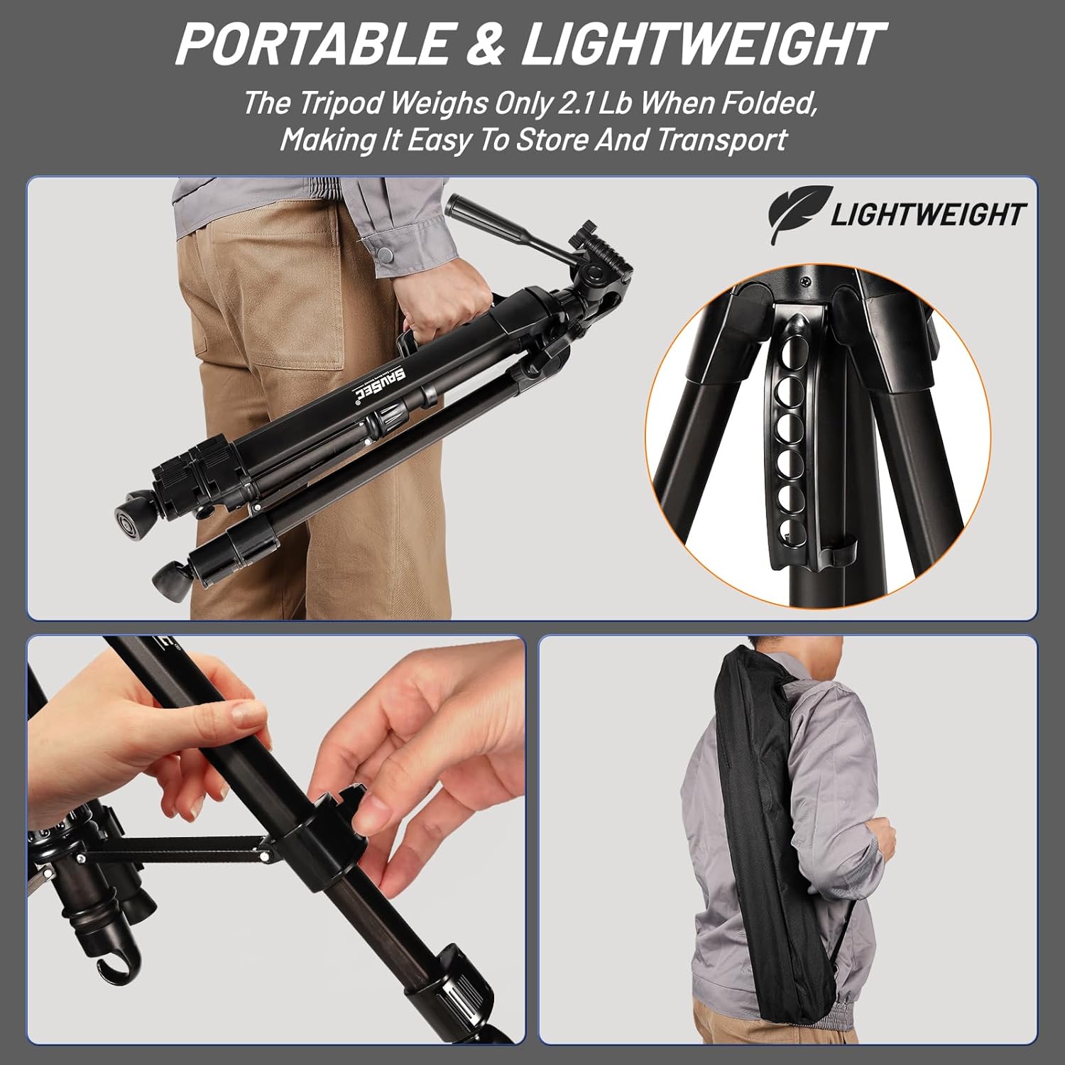 Laser Level Tripod 47" Adjustable, SAVSEC Tripod Stand Extendable Height with 2 Bubble, Release Plate with 1/4"-20 Screw Mount, Multi-Function Hook, Non-Slip Feet