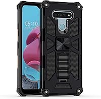 Vista 17 de Para LG K51, LG Reflect (LM-K500) - Funda híbrida con soporte de anillo - RS2 Negro