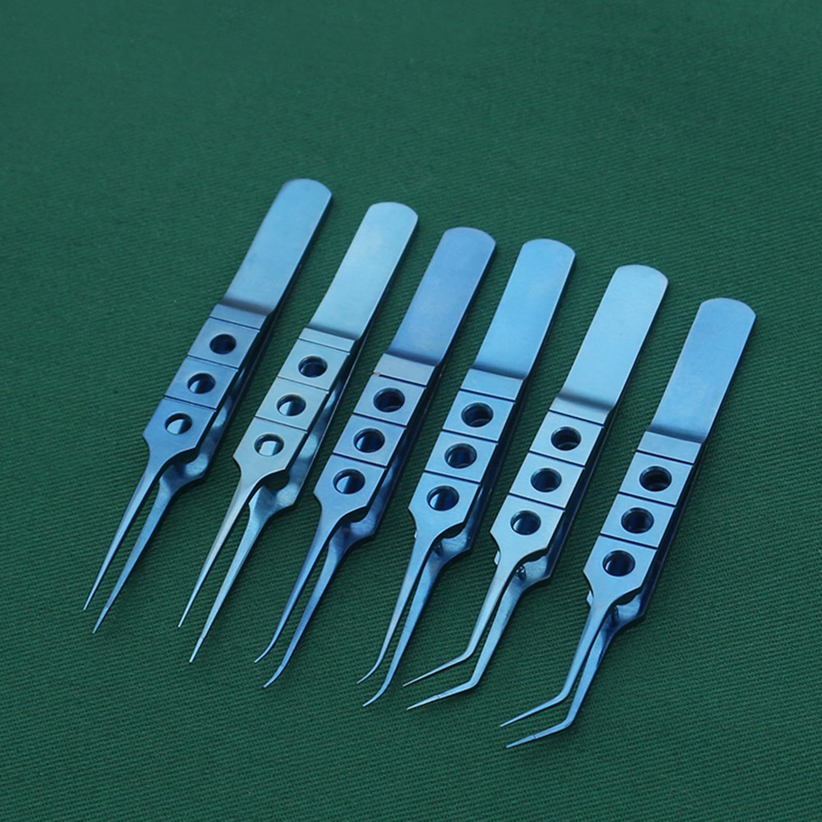 Pinzas para párpados de acero inoxidable 11 cm plataforma de gancho sin dientes quirúrgicas