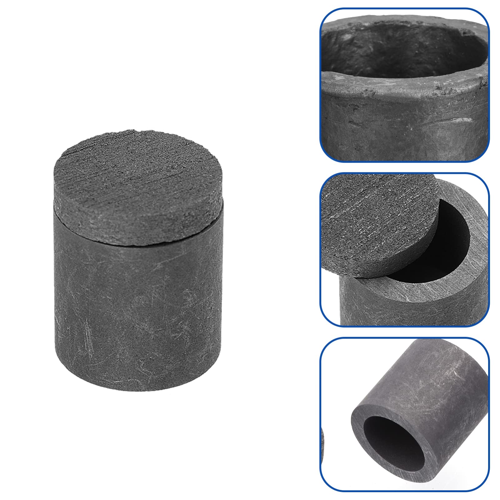 Crogiolo Per Fusione Metalli NUOBESTY 5pezzi Crucible Nickel Con Coperchio Utensile Per Fondere Metalli - 12