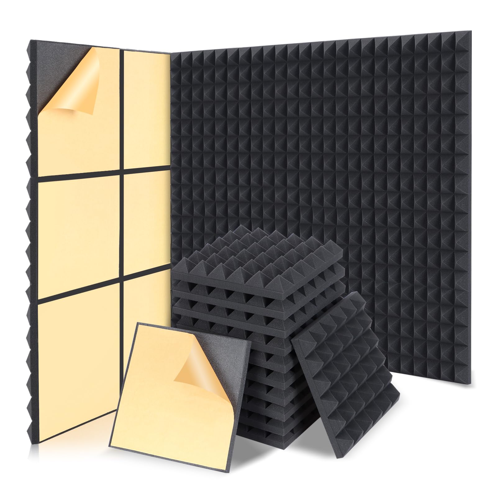 36 Pieces Self Adhesive Sound Absorbing Material