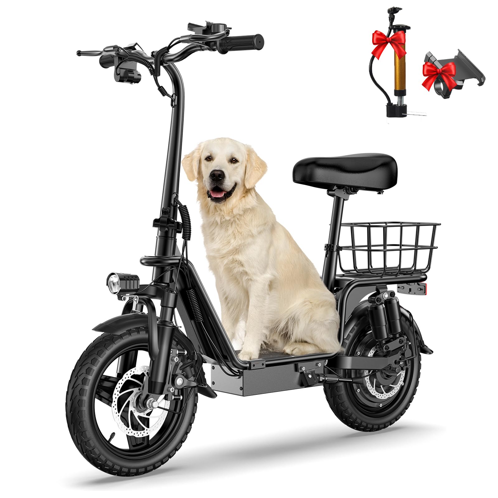 Peak 900W Electric Scooter for Adults with Seat 33 Miles Range 48V 10 4Ah Li Battery 20MPH Commuter