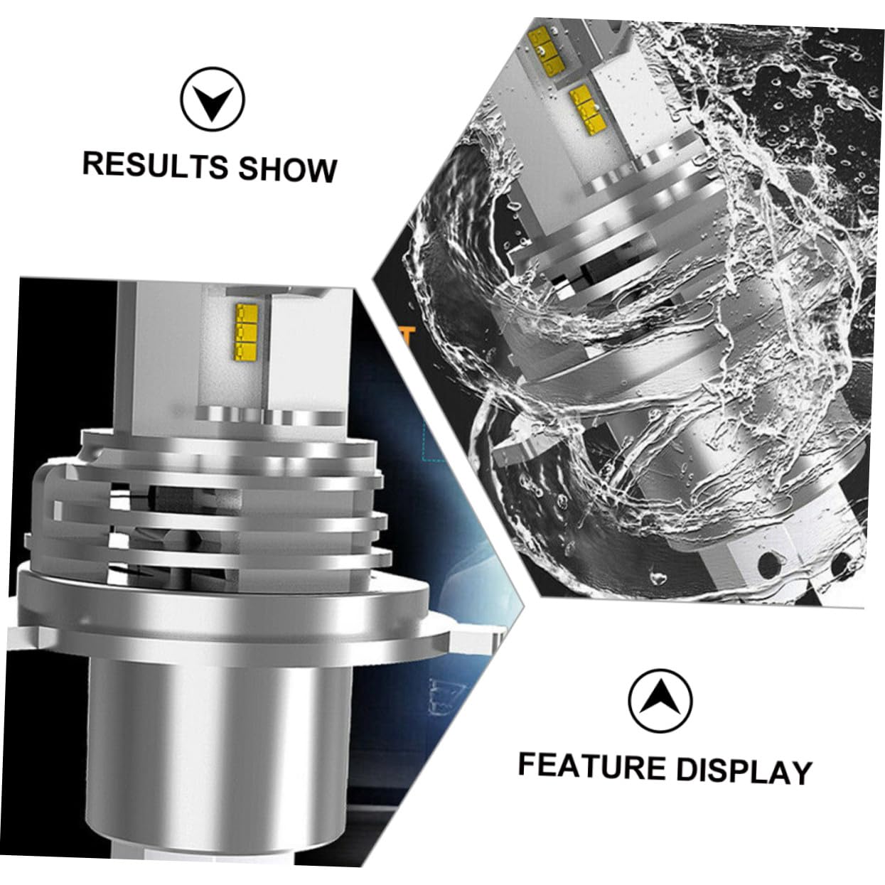 Alipis Lampadine LED H4 9003 per Fari Auto 55w 5000lm, Fari Super Luminosi per Veicoli, Ricambio Fendinebbia ad Alta Permeabilità per Guida Sicura