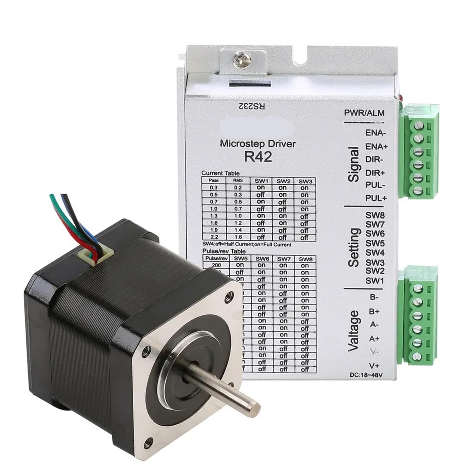 Moteur pas à pas 42mm 0.4Nm fluide à double phase pour axe de fraisage