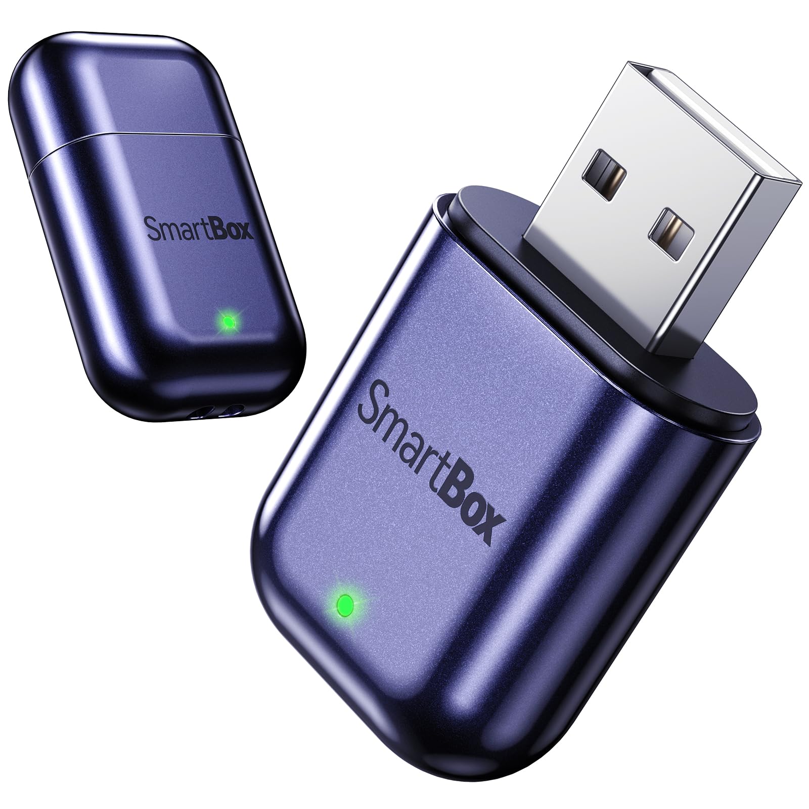 Burnt Sugar Wireless CarPlay Adapter for iPhone, Ultra-Mini USB Adapter for Apple CarPlay Convert Wired to Wireless, Stable Low-Lag Connection Plug &amp; Play for iOS 10+ &amp; Cars from 2016+ (Purple)