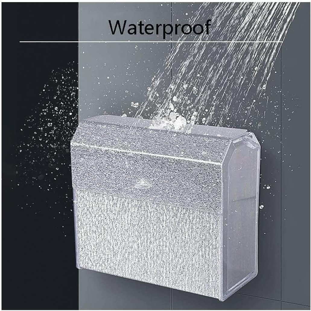 Paper Towel Dispenser Commercial Paper Towel Dispensers Wall Mount Waterproof Paper Towel Holders Acrylic Toilet Roll Holder Toilet Paper Holder High Capacity (Nordic Style)