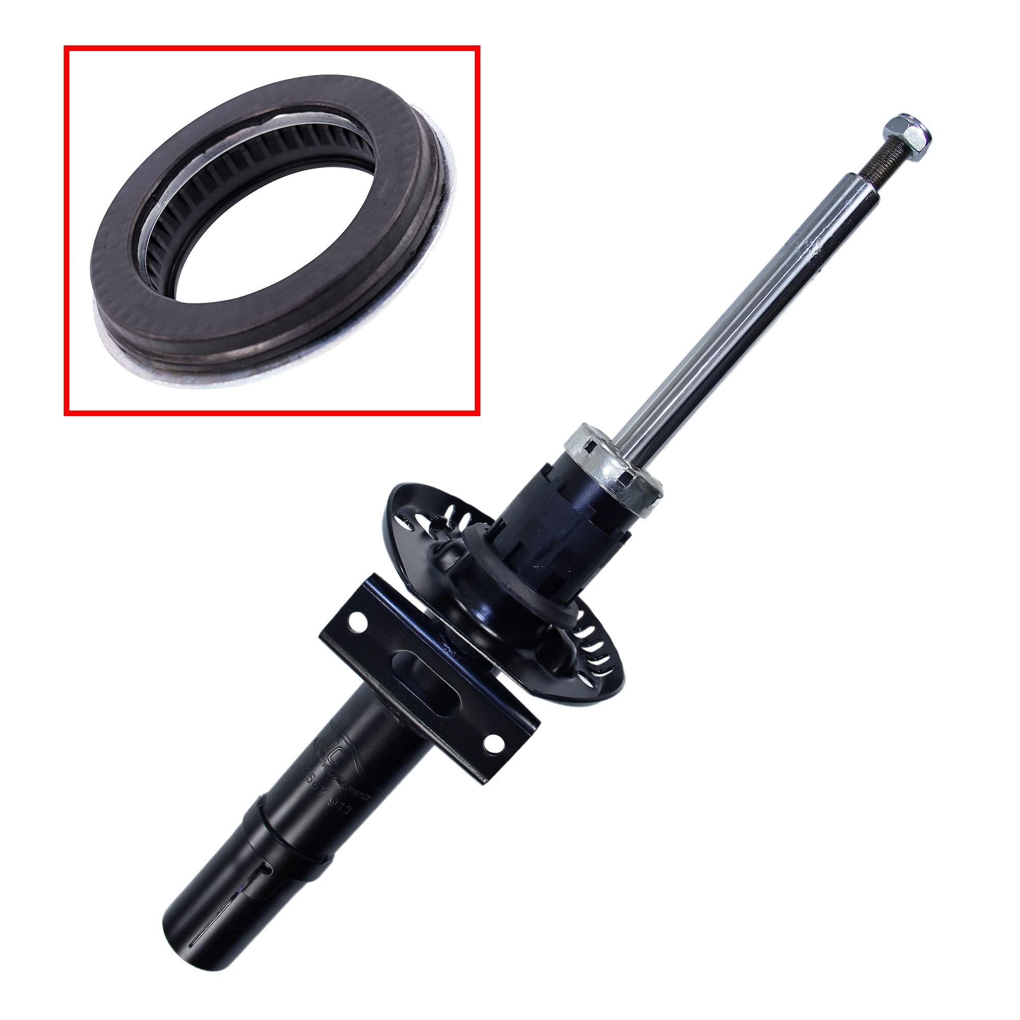 BESTPRICE 4x ammortizzatori a gas a pressione anteriori e posteriori, incluso il set di supporti e parapolvere, compatibili con SKODA FABIA 1 (6Y2), FABIA 1 (6Y3), FABIA 2(542)(545), VW POLO
