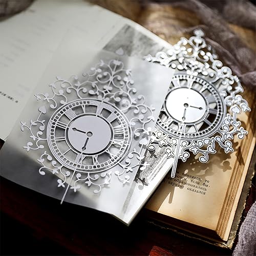Miniatura 3 de Relojes de encaje grandes con marco de metal troquelado, relojes de flores de encaje, plantillas de marco, tarjetas de manualidades, troqueles de