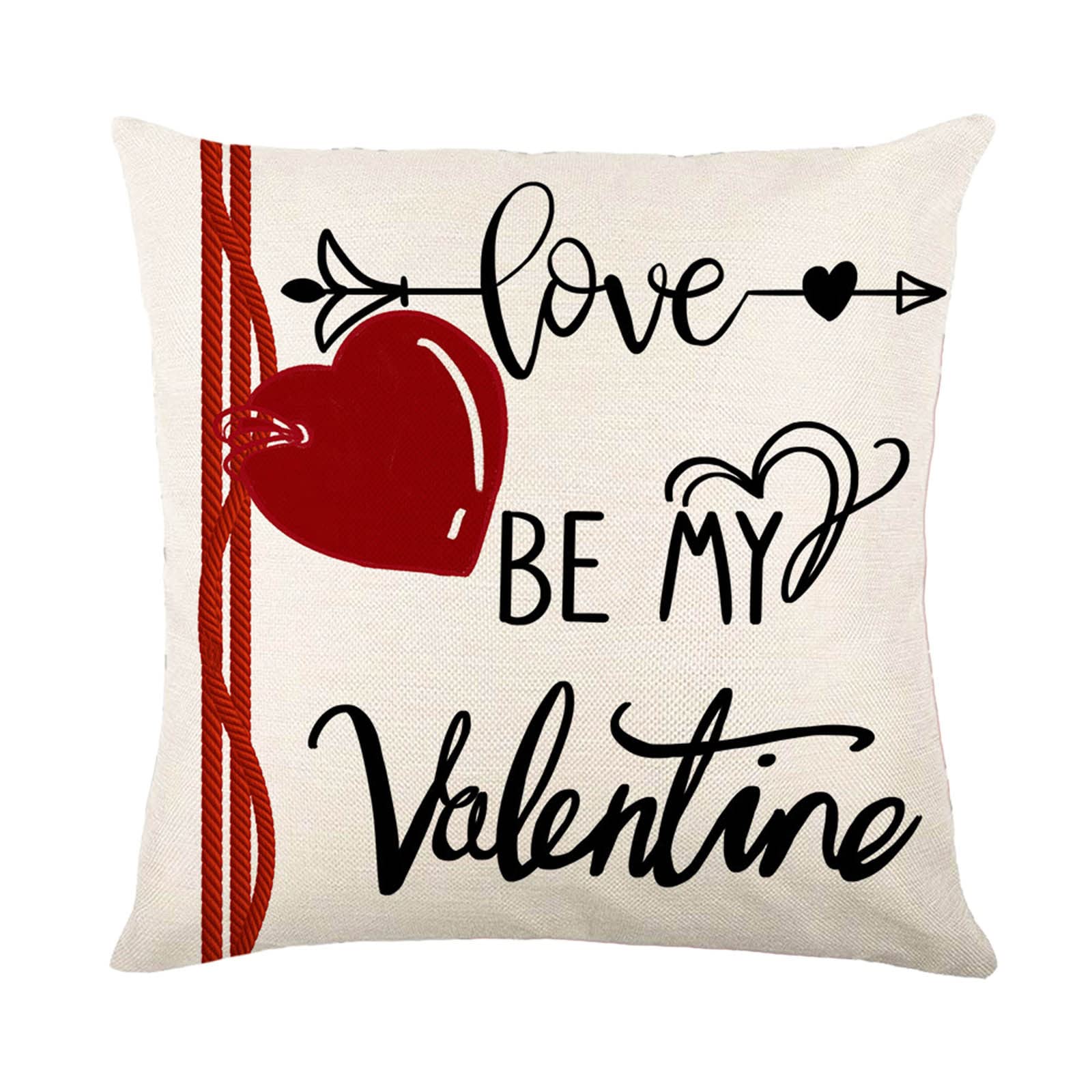 Federa per cuscino a forma di cuore in lino - Decorazione per