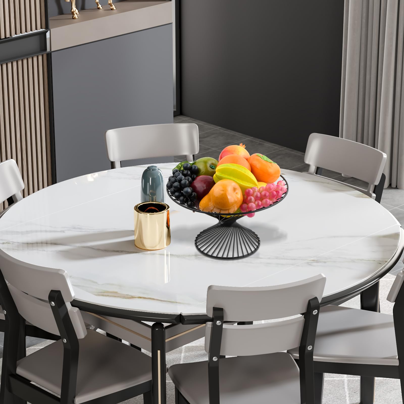 Portafrutta Da Tavolo Corbeille à Fruits 3 Étages Métal - 30x45cm - Noir - Rangement Ventilé Pour Fruits Et Légumes - Azatemgo Corbeille Fruit 3 étages Métal Chromé Noir 30x45 Cm