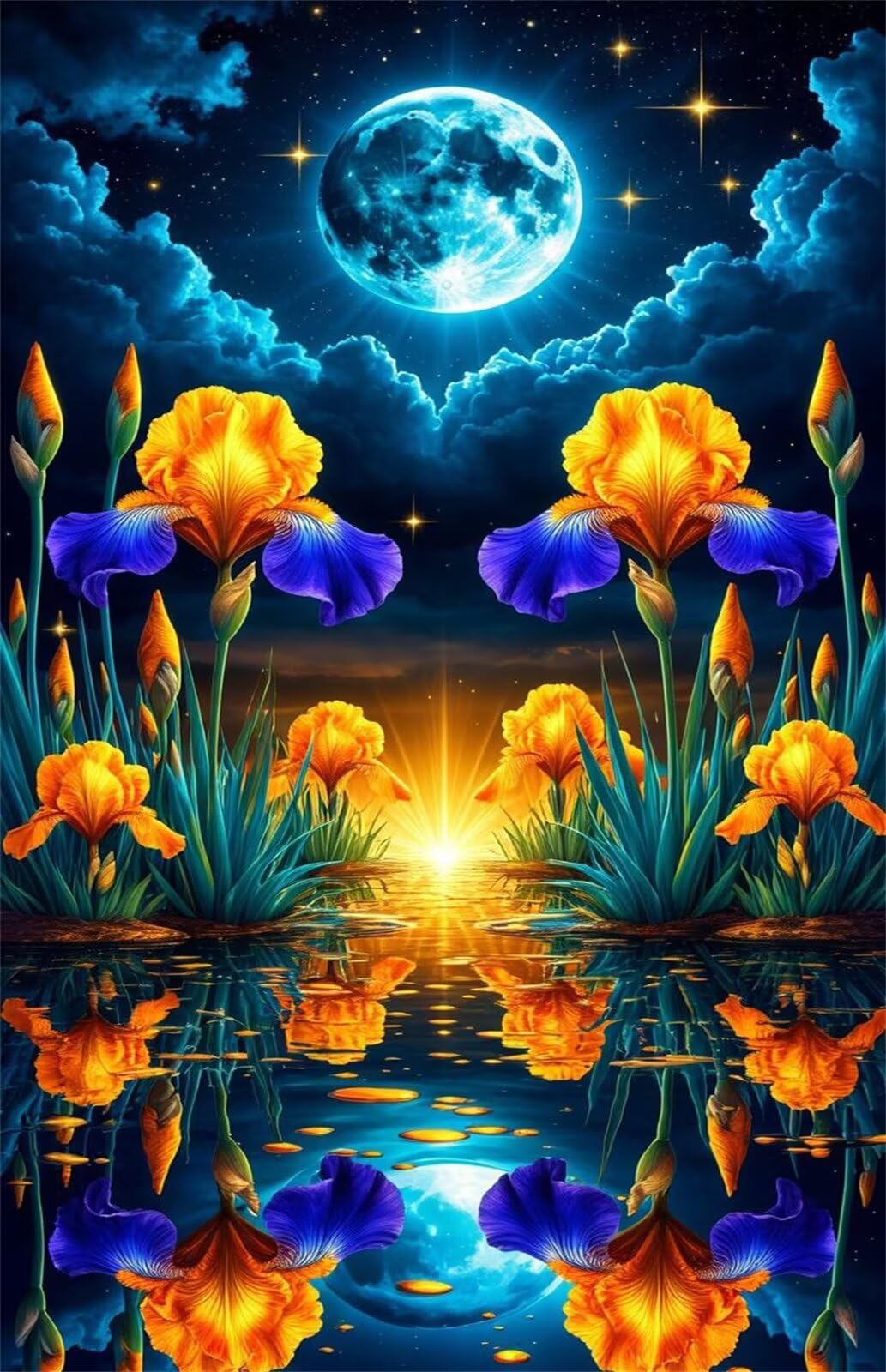 Puzzle 1500 sztuk Jezioro Kwiat Księżyca, Puzzle Niemożliwe, Zagadka Wyzwanie, Gry Puzzle Dla Całej Rodziny, Puzzle Dla Dorosłych 1500 Sztuk 87 x 57 cm