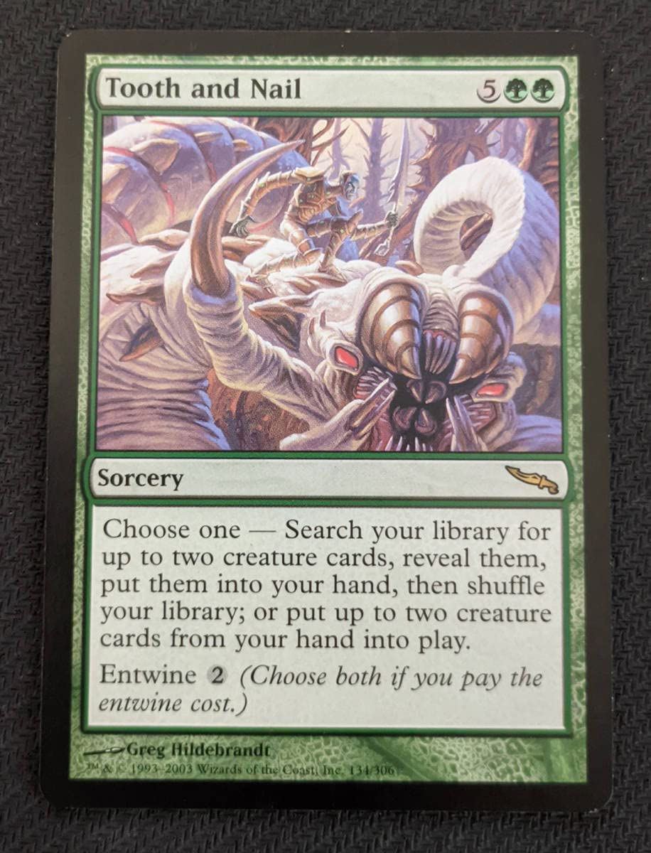 MTG 歯と爪 Foil 初版 日本語 Foil】歯と爪/Tooth and Nail 英語