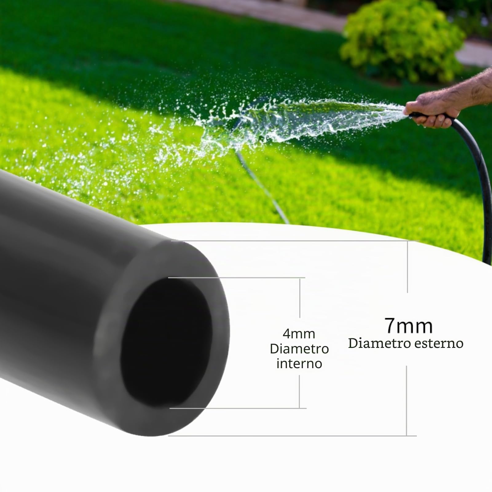 Tubo da giardino per irrigazione da giardino, 10 m/20 m/50 m, di collegamento