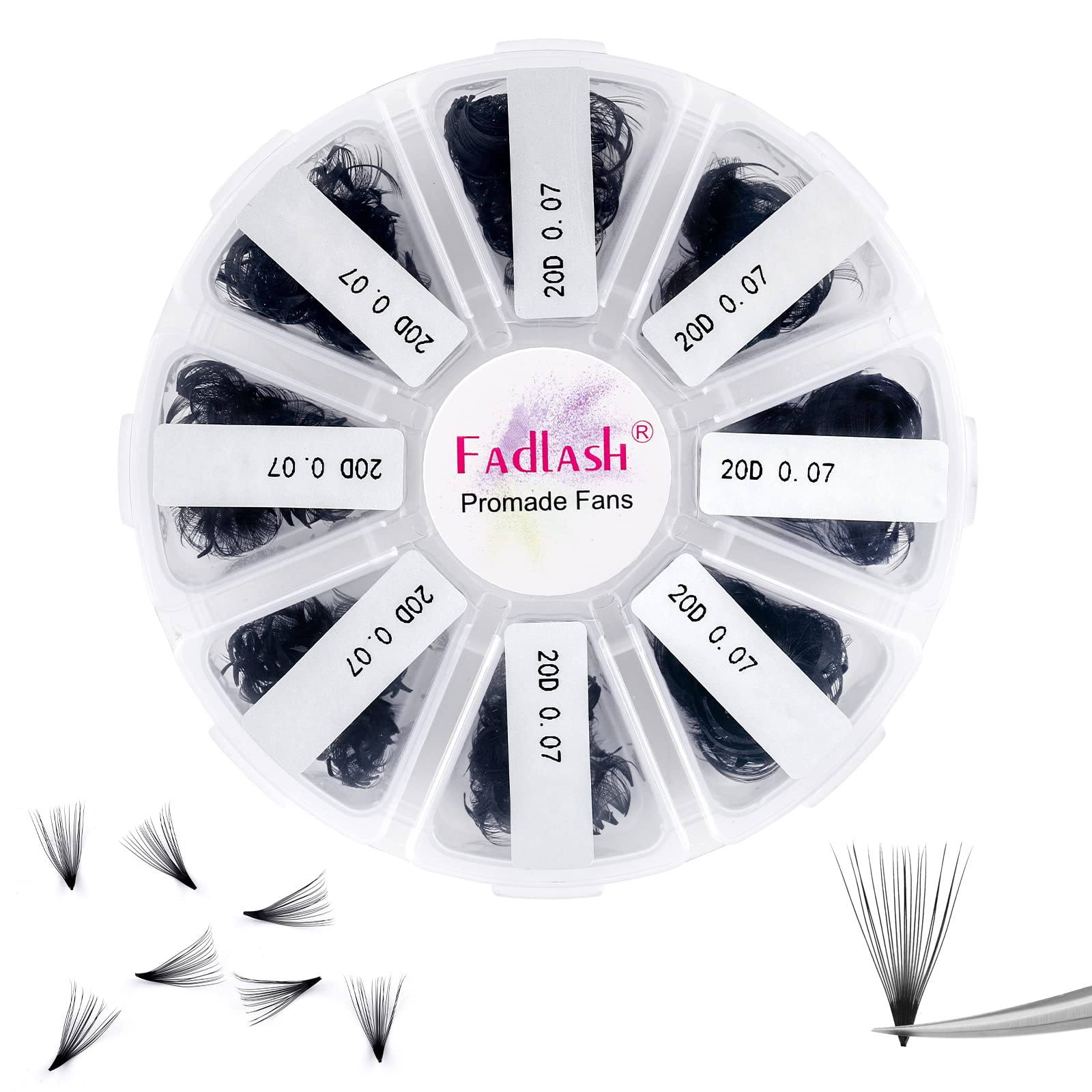 Premade Fans Eyelash Extensions 1000 20D Promades Eyelash Volume Lash Extensions Pointed Base Loose Fans Premade Lash Extensions Fans Handmade Pre