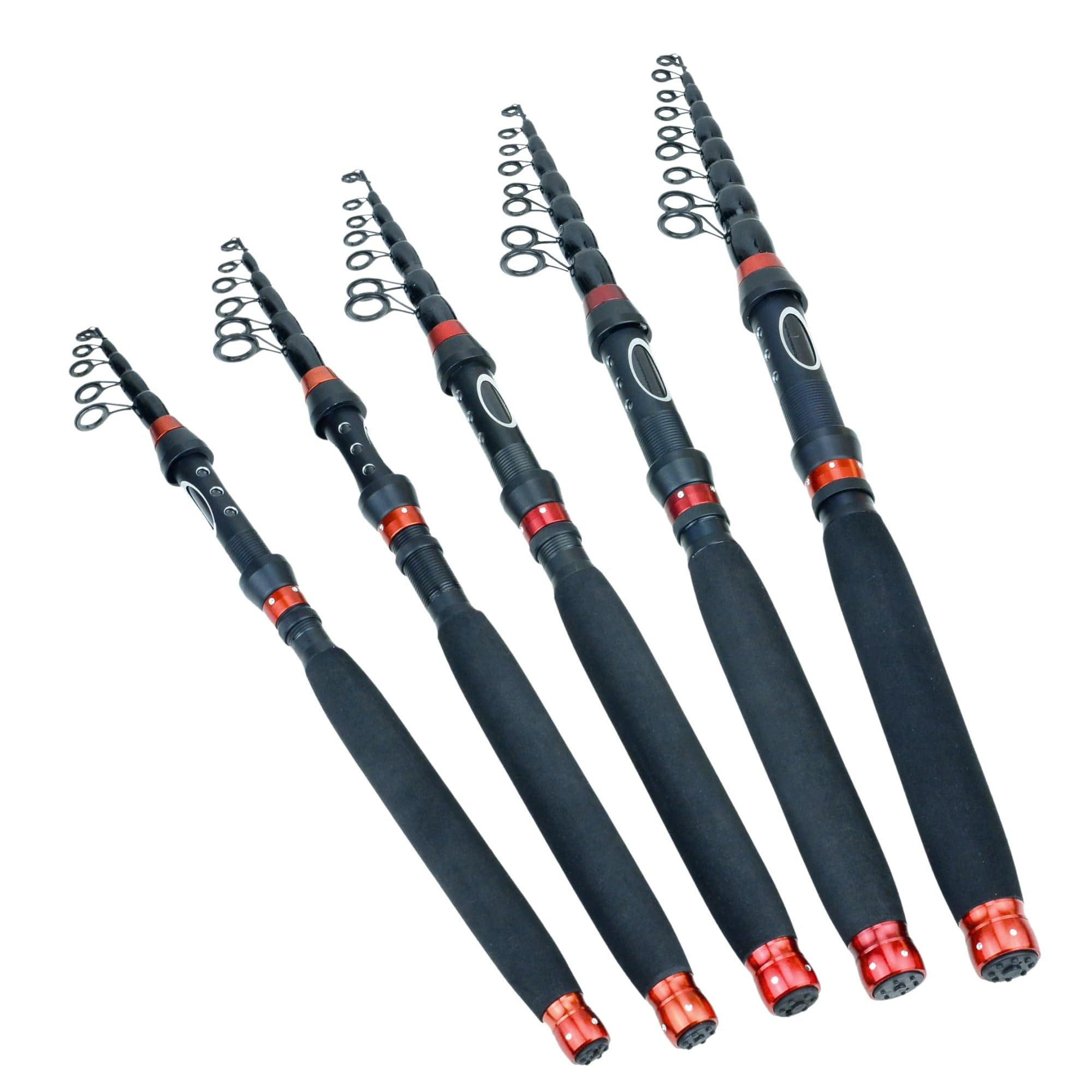 Canna Da Pesca Telescopica In Fibra Di Carbonio - Portatile Per Spinning, Carpa E Trota, Lunghezze Da 2.1m A 3.6m - Foto 5