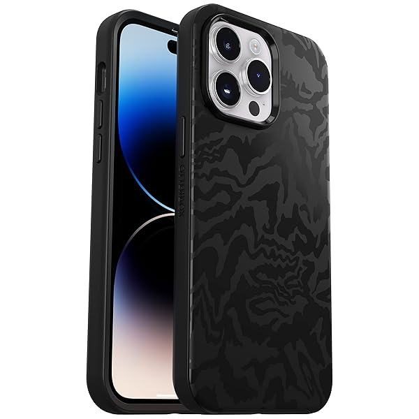 OtterBox Symmetry Series Series+ Graphics Antimicrobial Case with MagSafe for iPhone 14 Pro Max (ONLY) - Rebel (Black)
