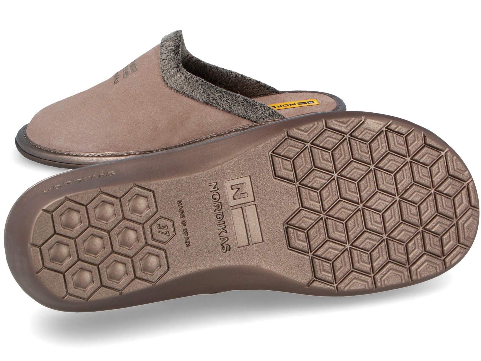 Nordikas Zapatillas Mujer (39, Afelpado Piedra)