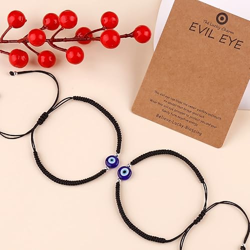 Miniatura 2 de Handmade String Red evil eye bracelets blue evil eye jewelry bracelet for women men teen girls boy pack of 2 braclets mal de ojo bracelets ojo turco